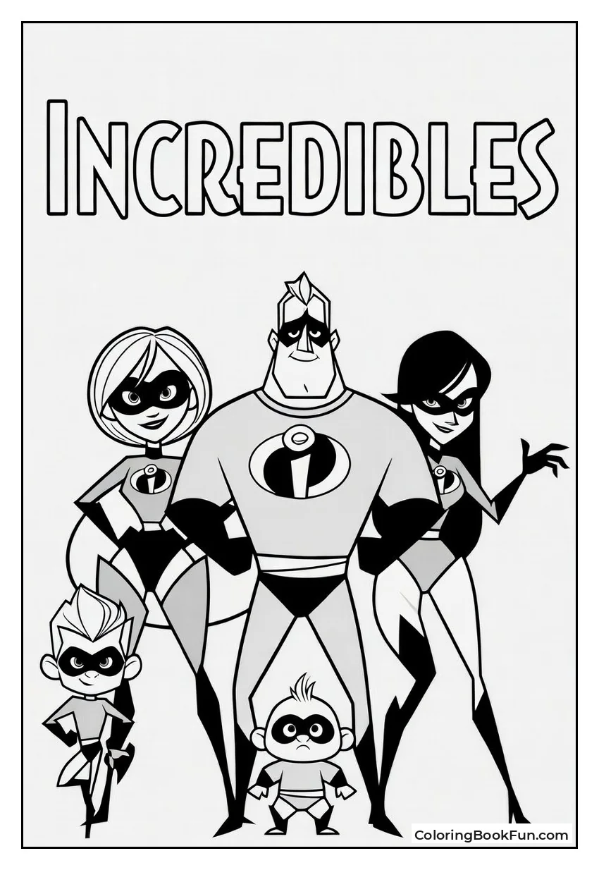 Parr Family Poses as Heroes