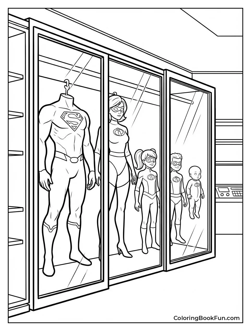 Super Suits in Closet