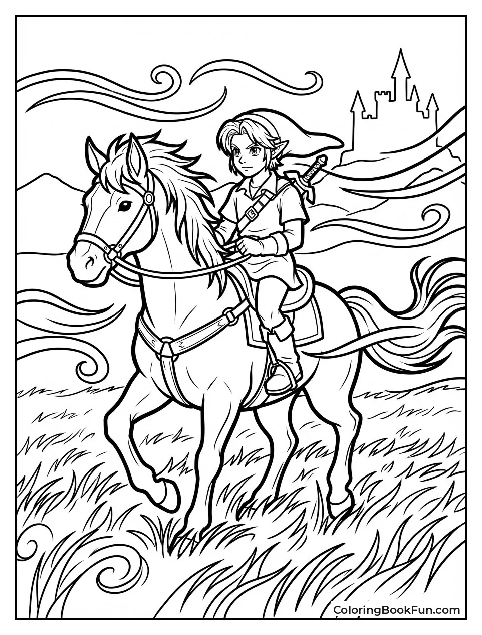 Link Rides Epona Fast