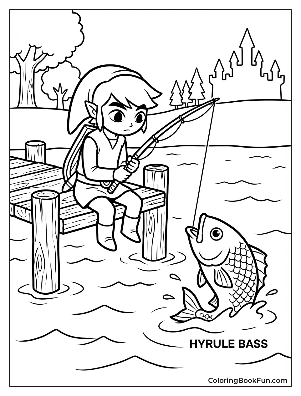 Link Fishes on Dock