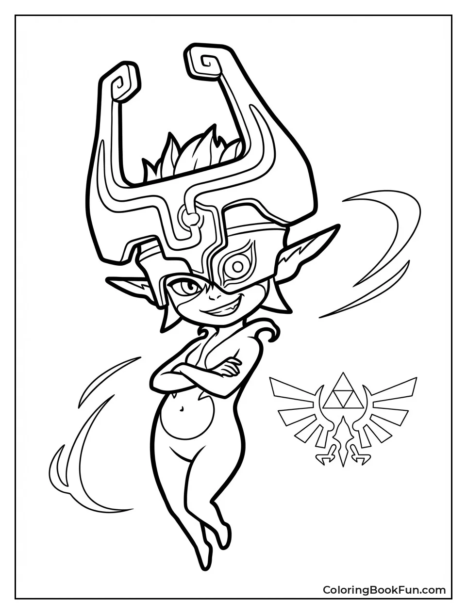 Midna Floats in Twilight