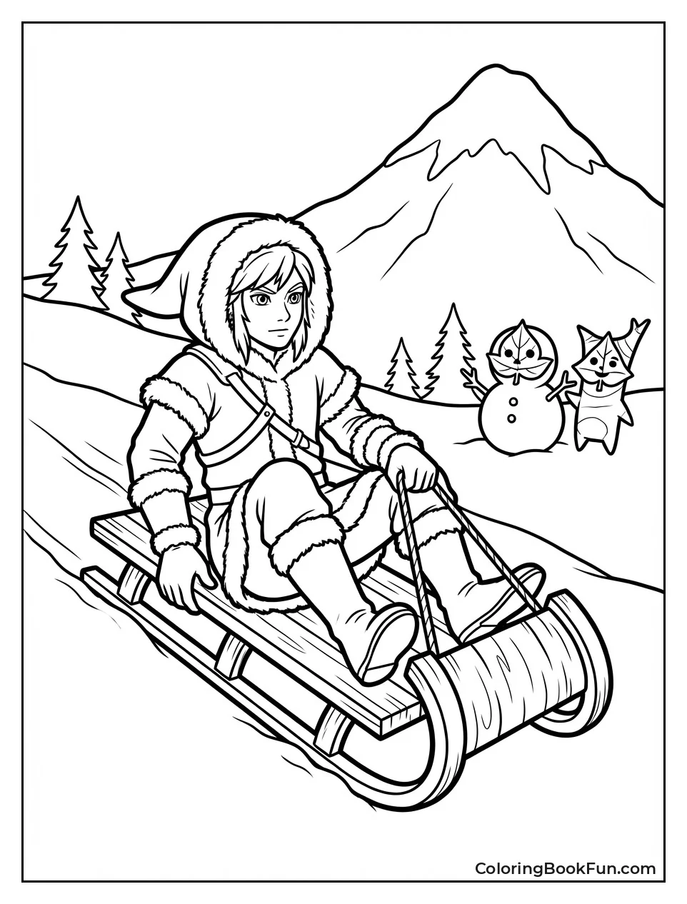 Link Sleds Snowy Mountain