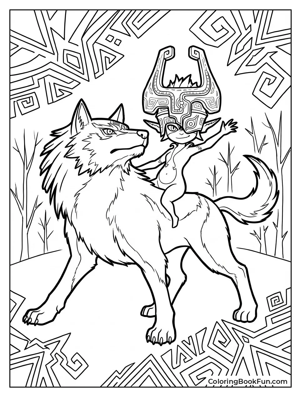 Wolf Link Carries Midna