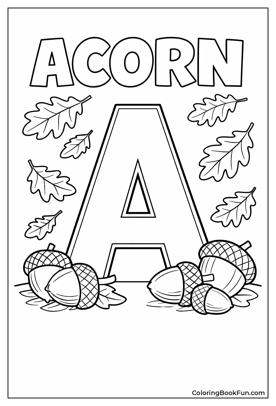 Acorns Around Letter A