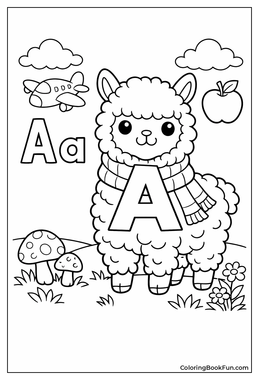 Fluffy Alpaca Scarf A