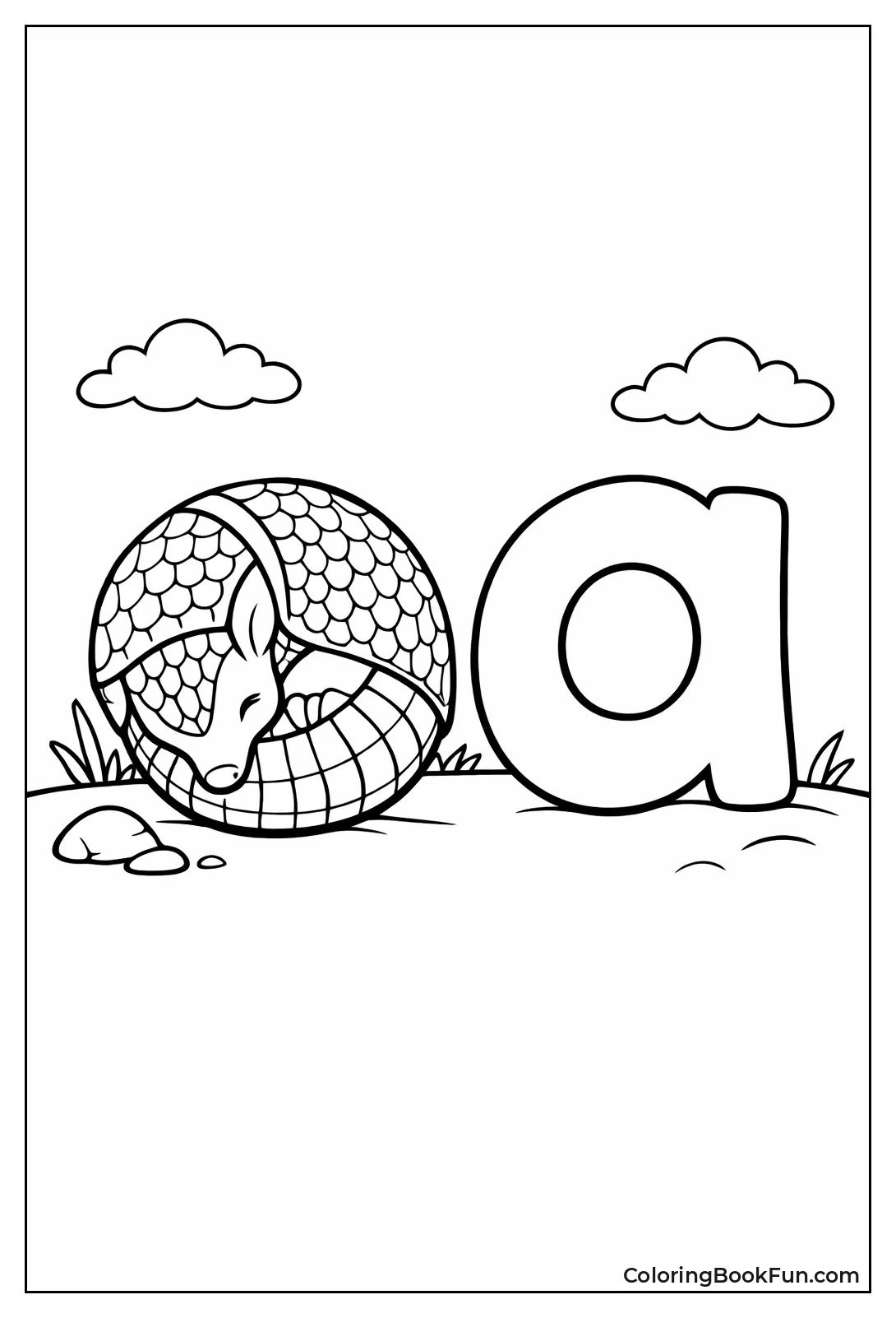 Curled Armadillo Letter a