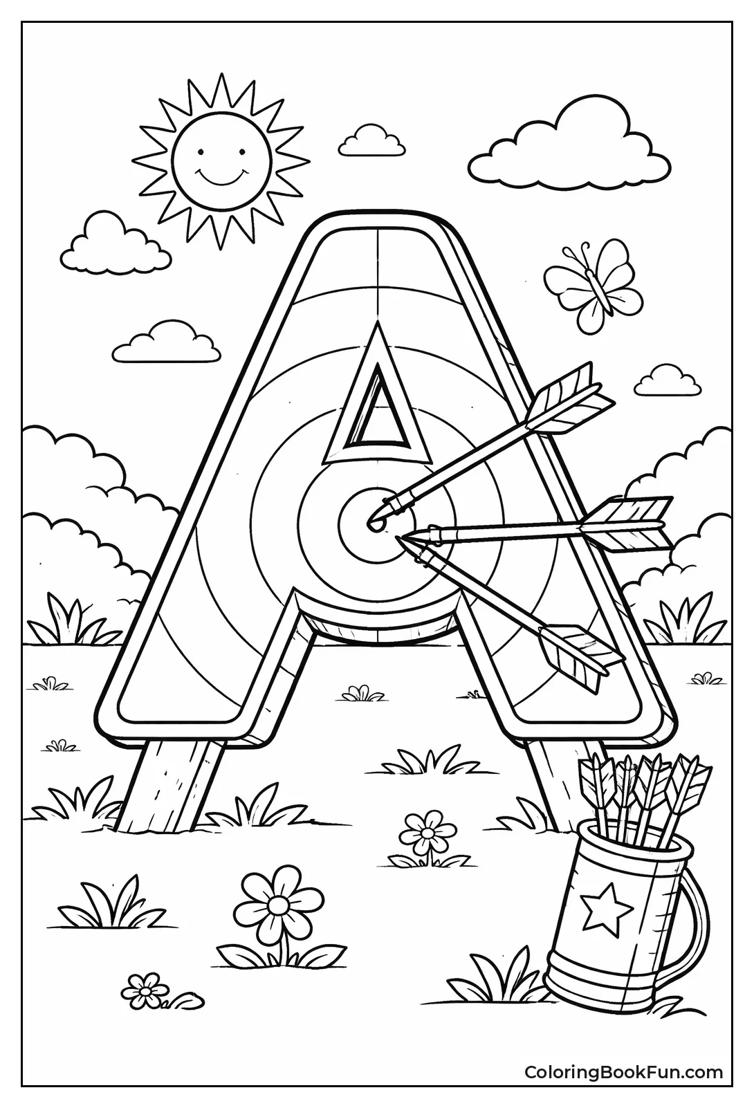 Arrow Target Letter A
