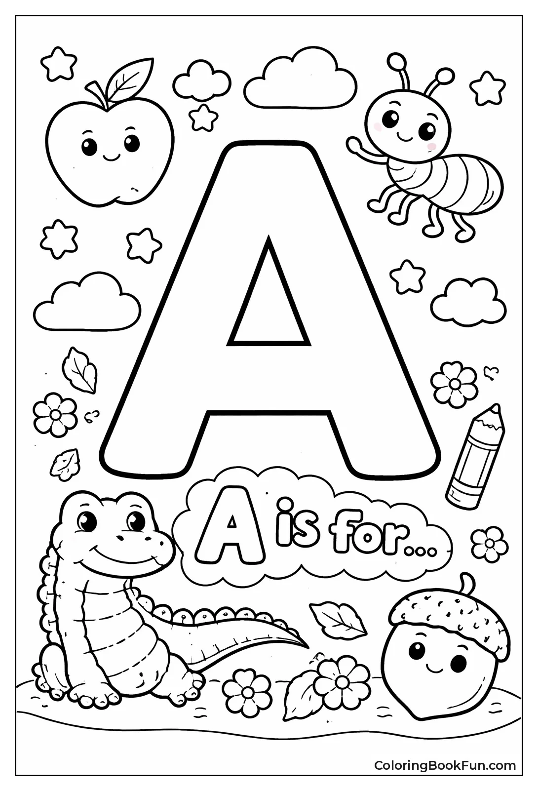 Big Outline of Letter A