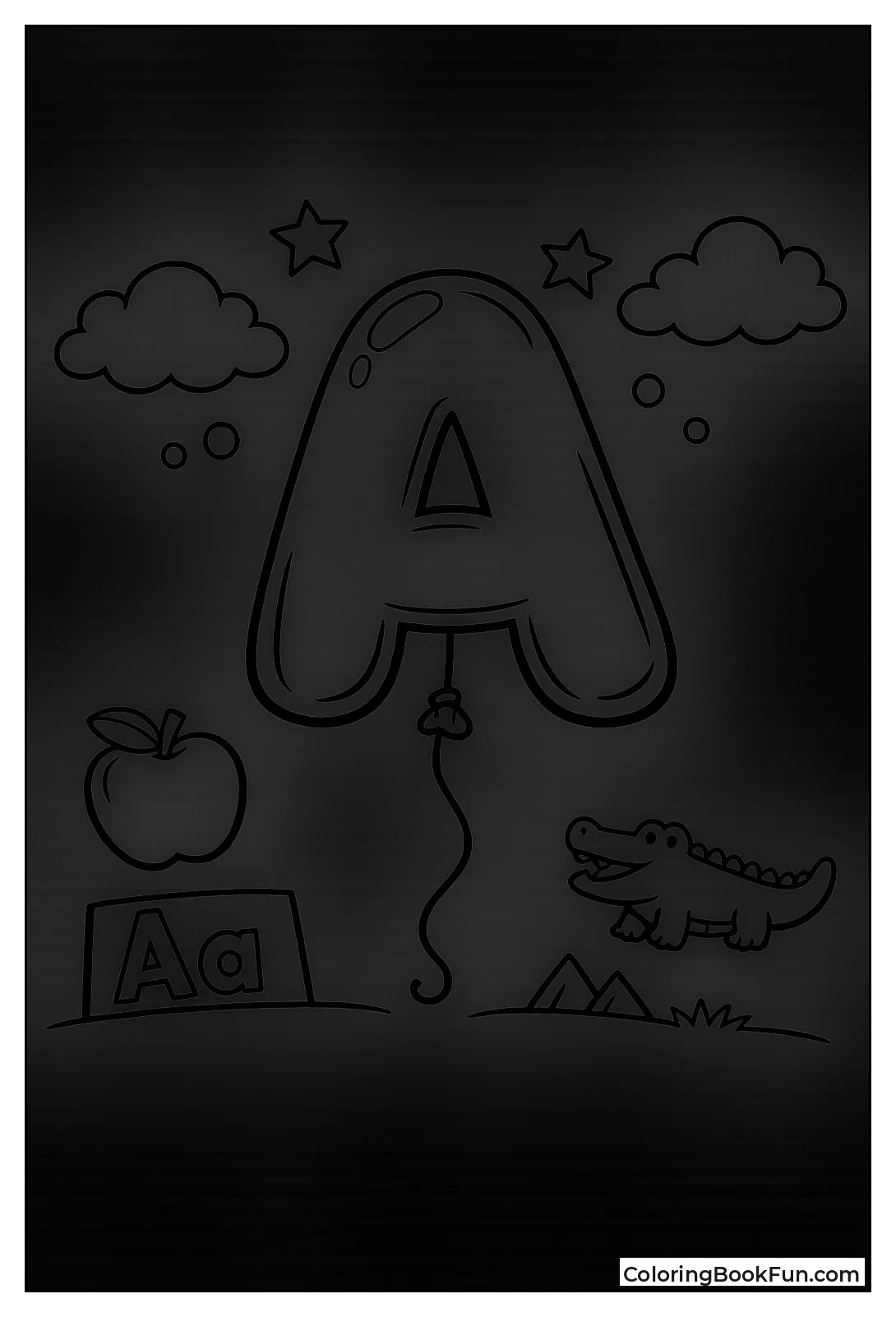 Shiny Balloon Letter A