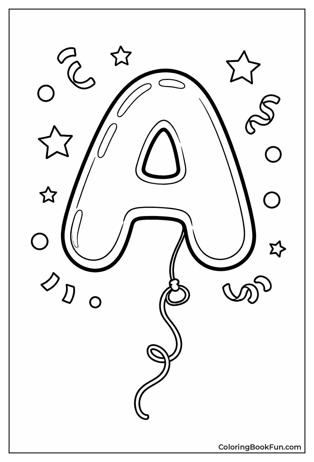 Shiny Balloon Letter A