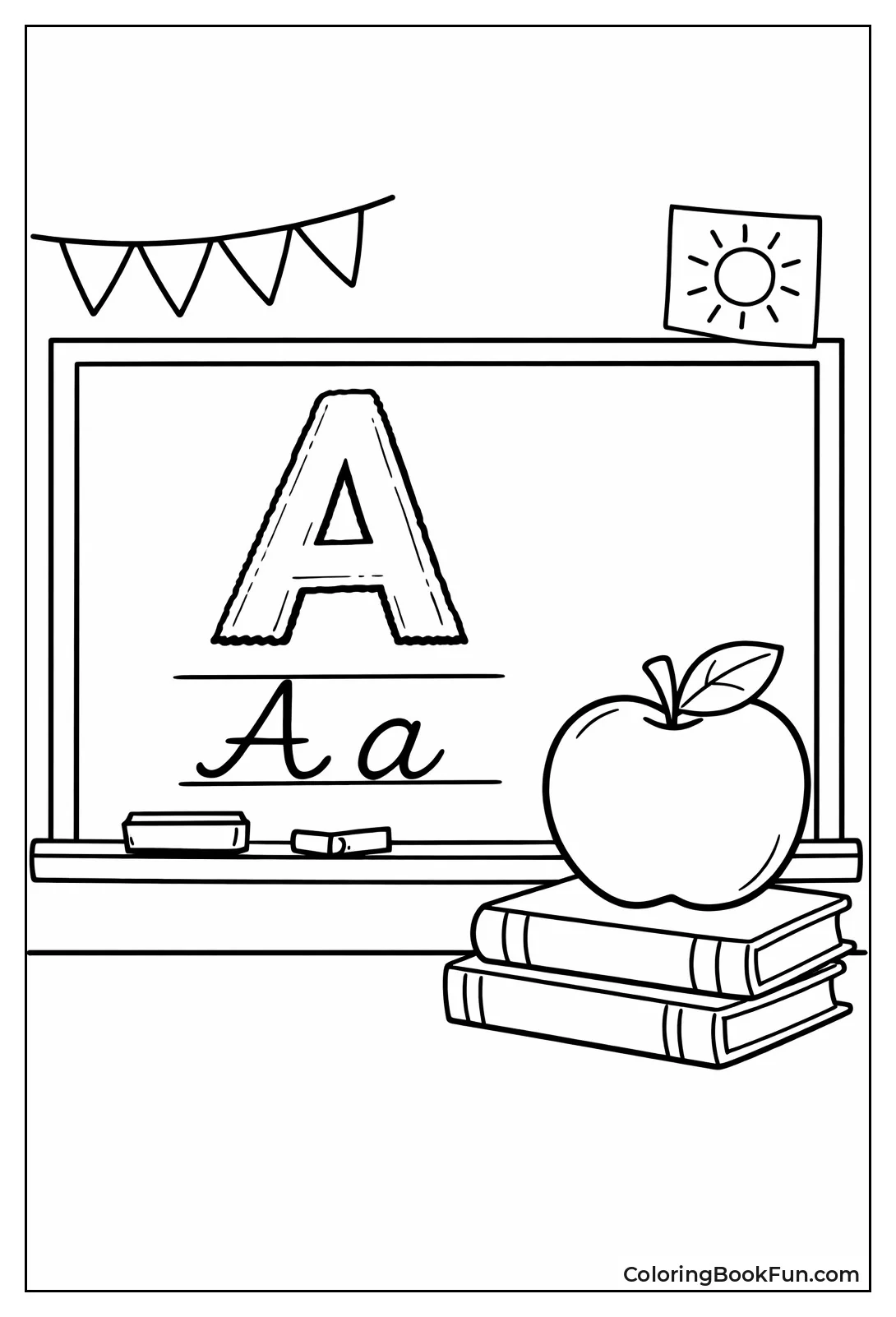 Chalkboard Apple and A