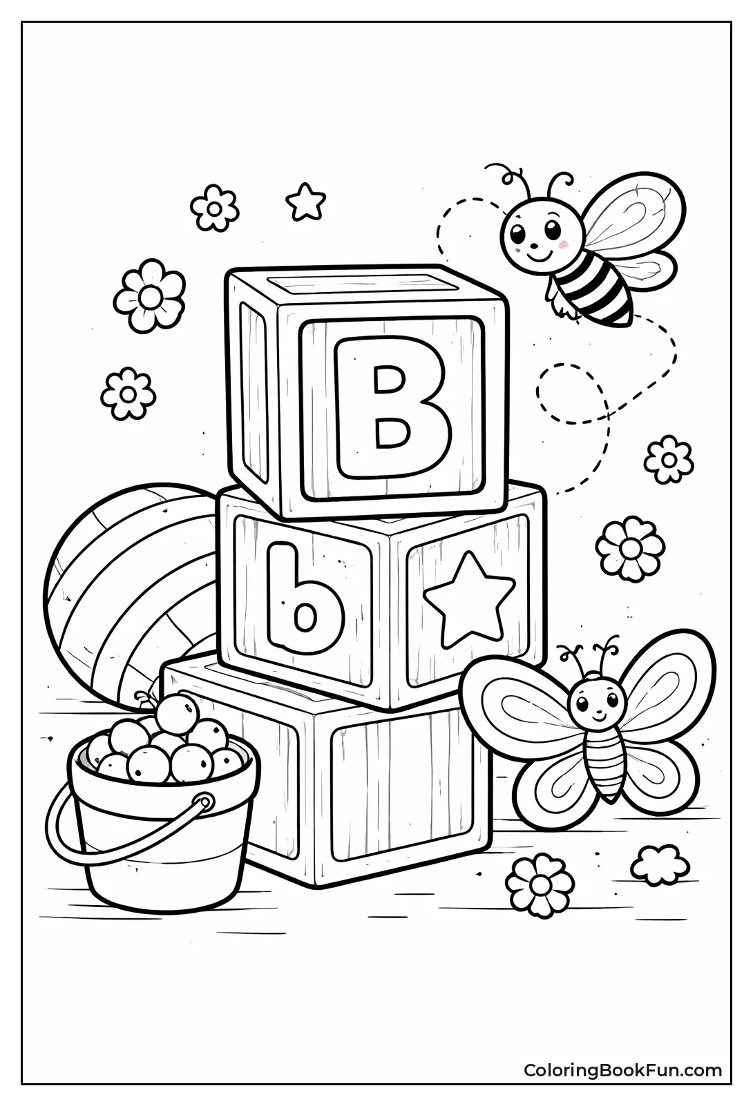 Stacked Blocks with Big B