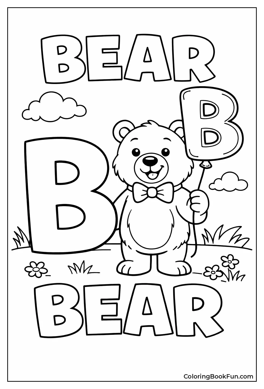 Bear Holding B Balloon