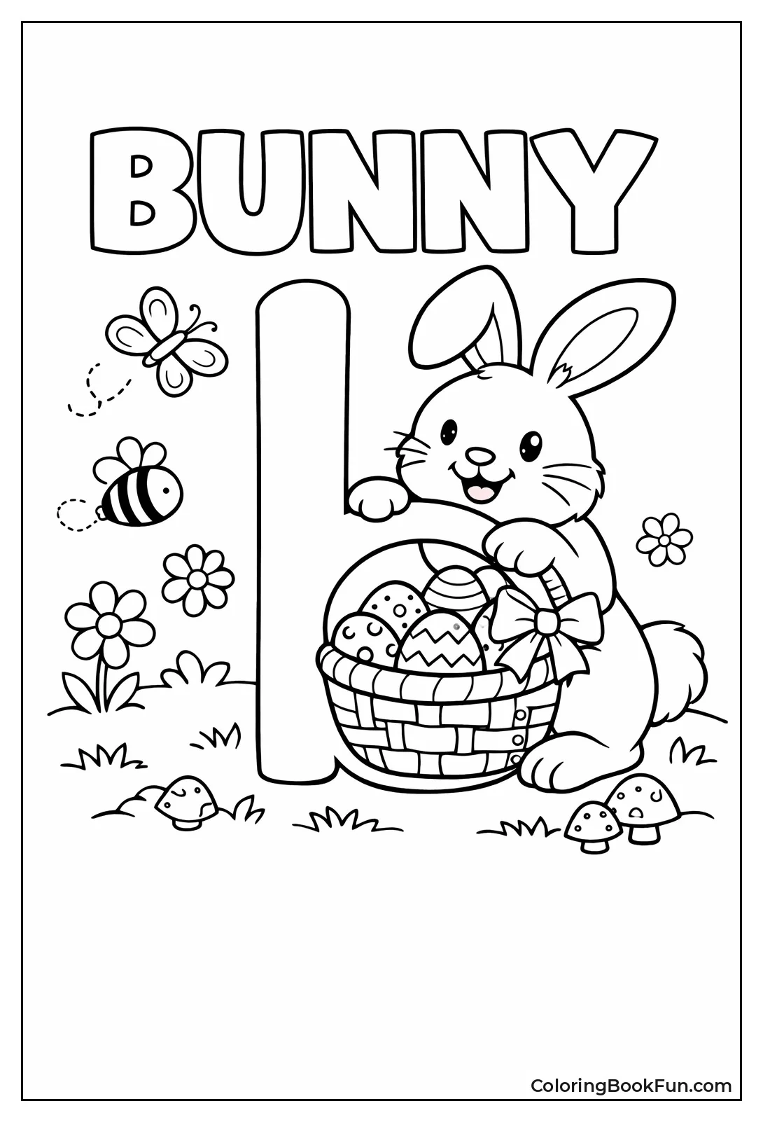 Bunny with Egg Basket