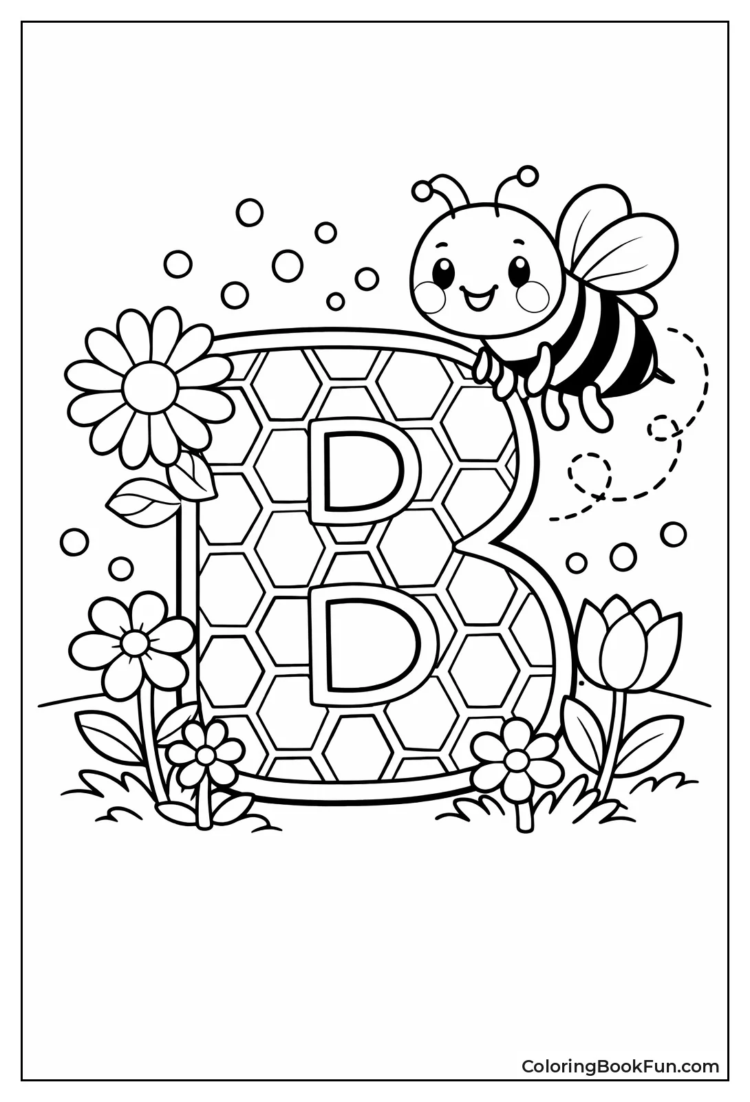 Busy Bee over Honeycomb B