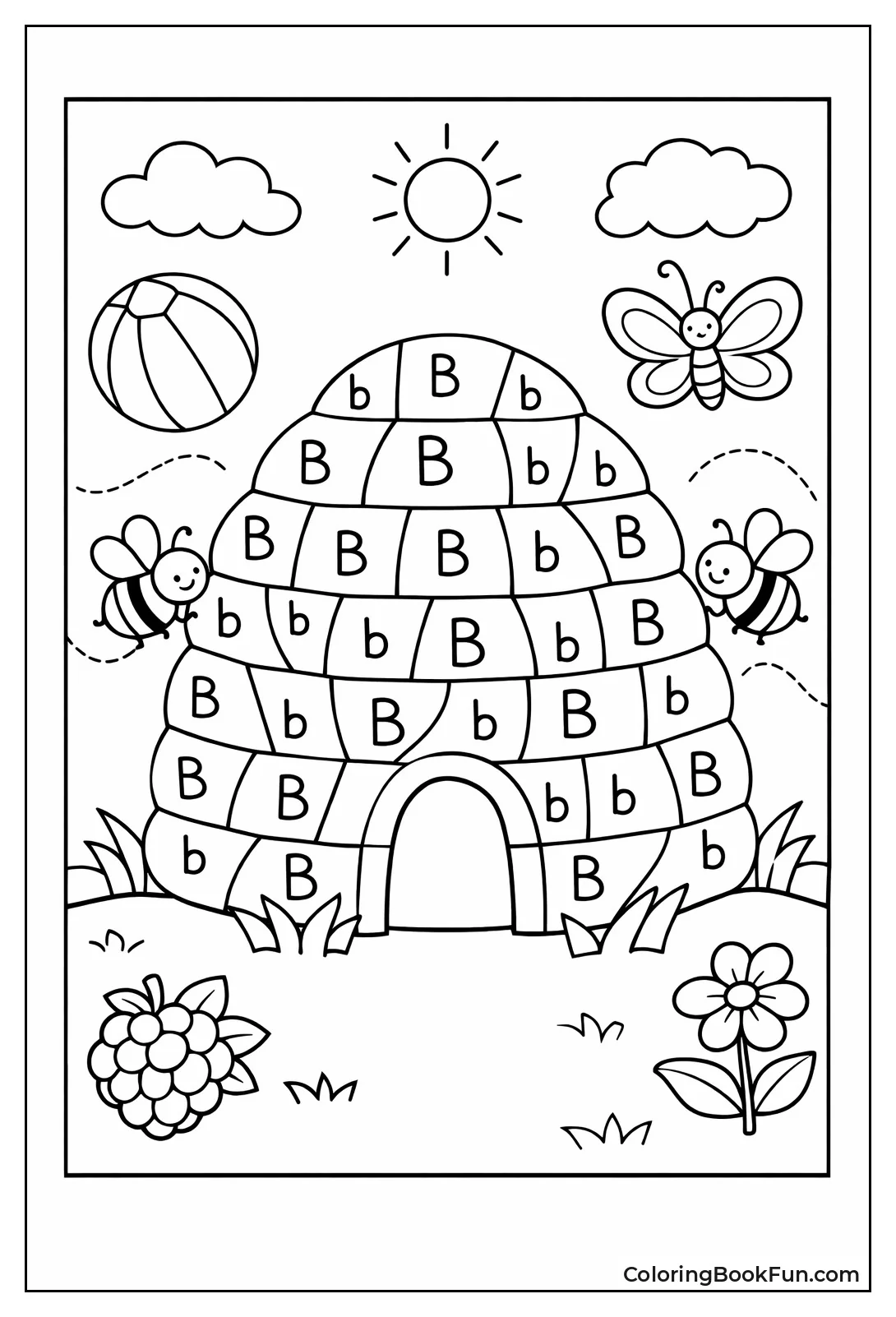 Color by Letter Beehive