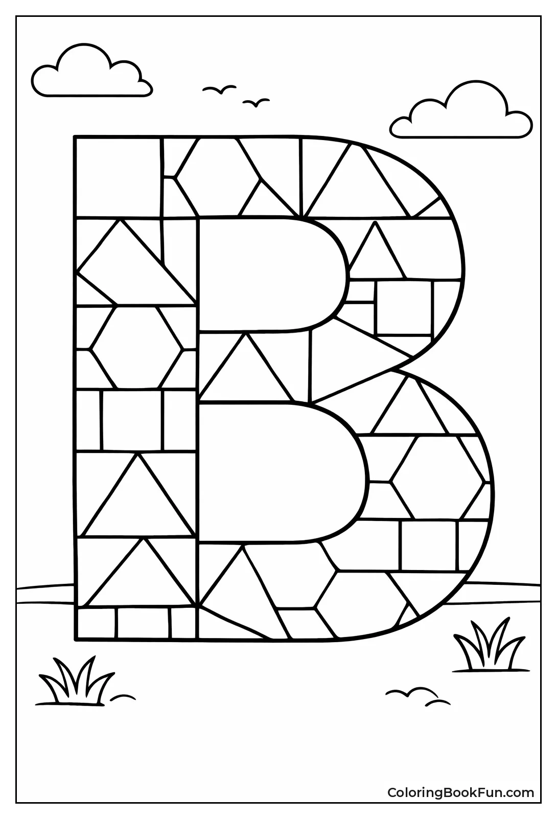 Geometric Mosaic Letter B