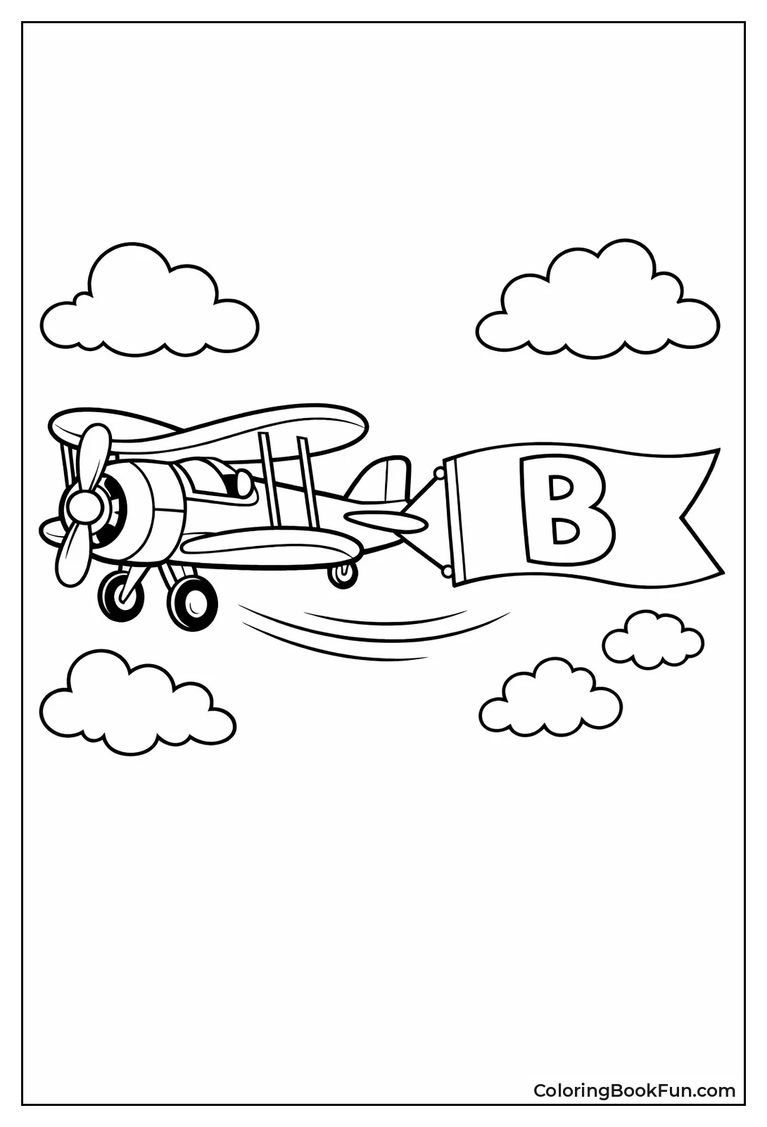 Biplane Trailing B Banner