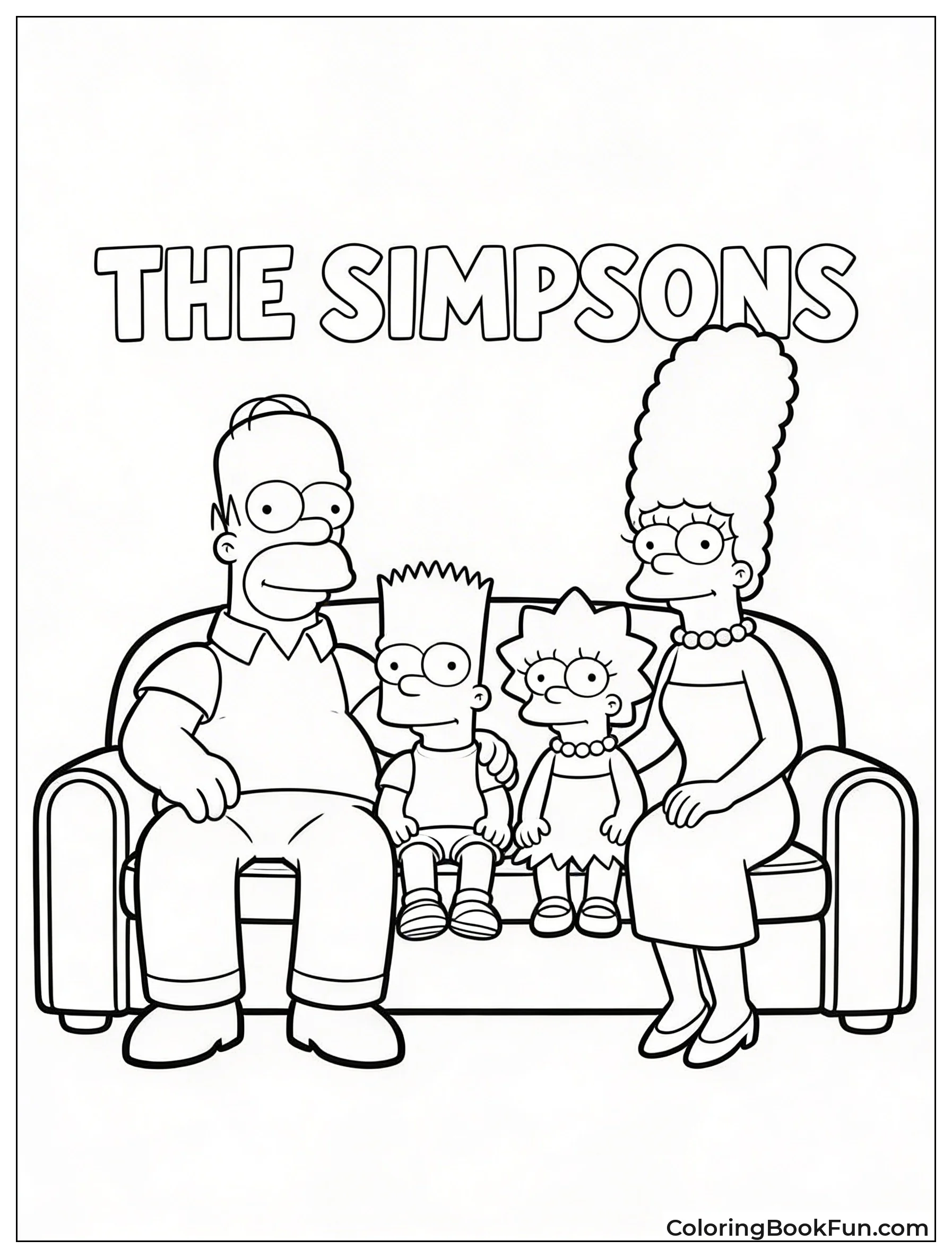 Family Sits on Brown Couch