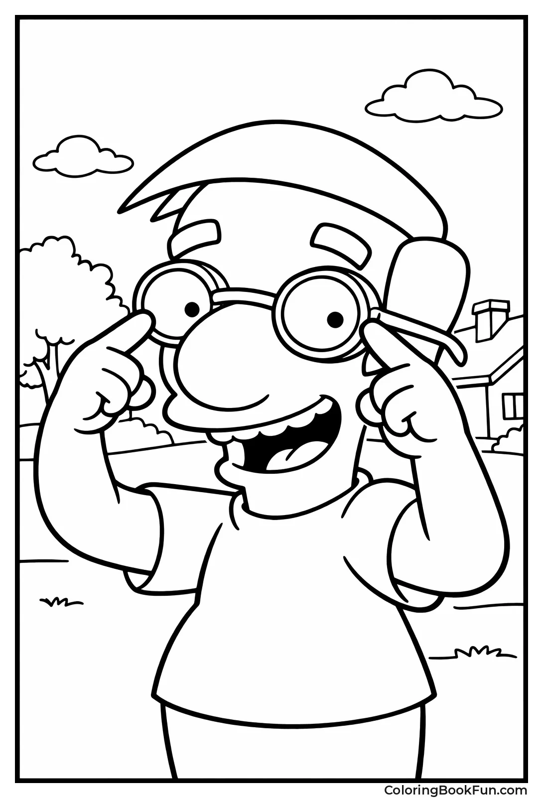 Milhouse Points at New Glasses