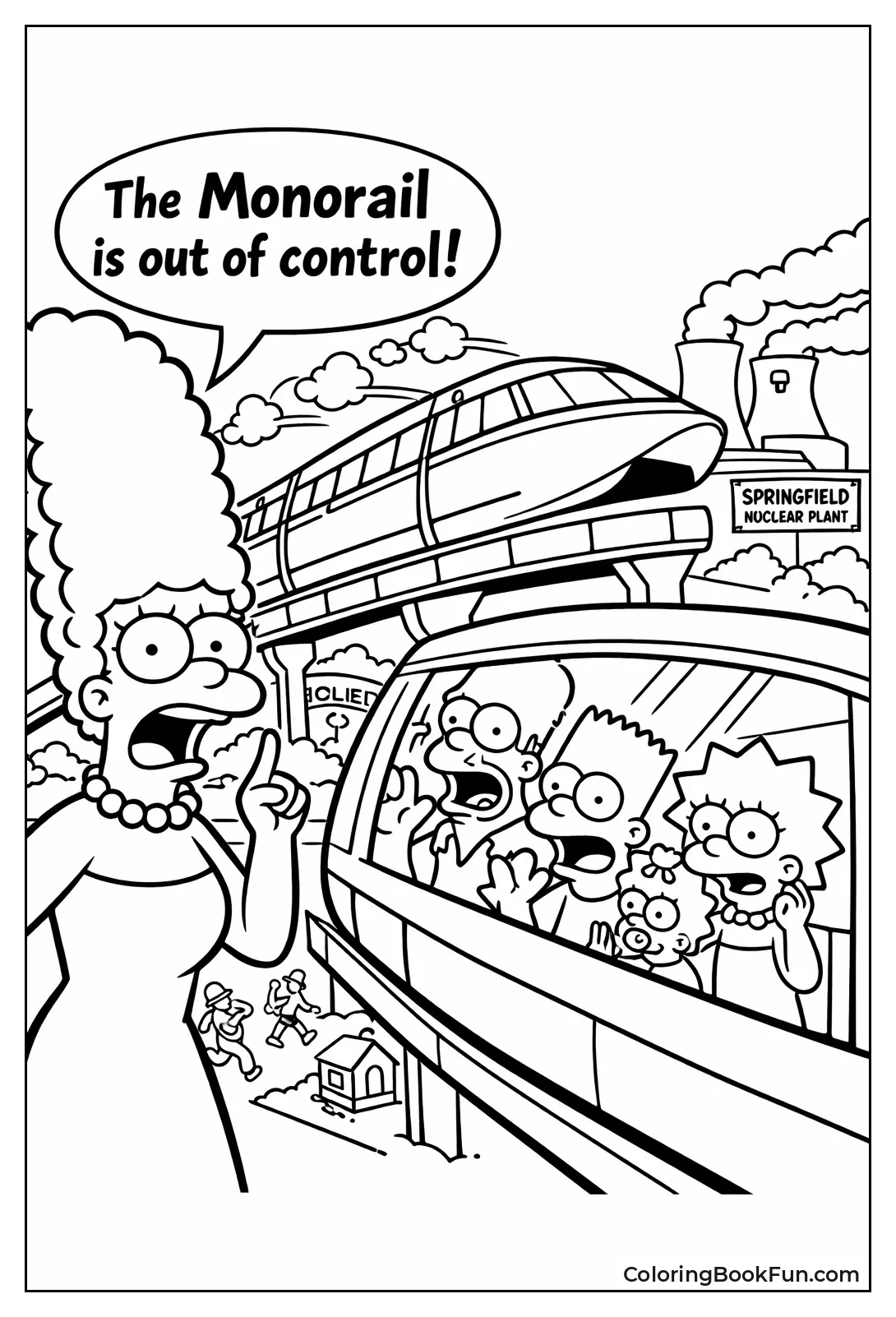 Marge Warns about Speedy Monorail