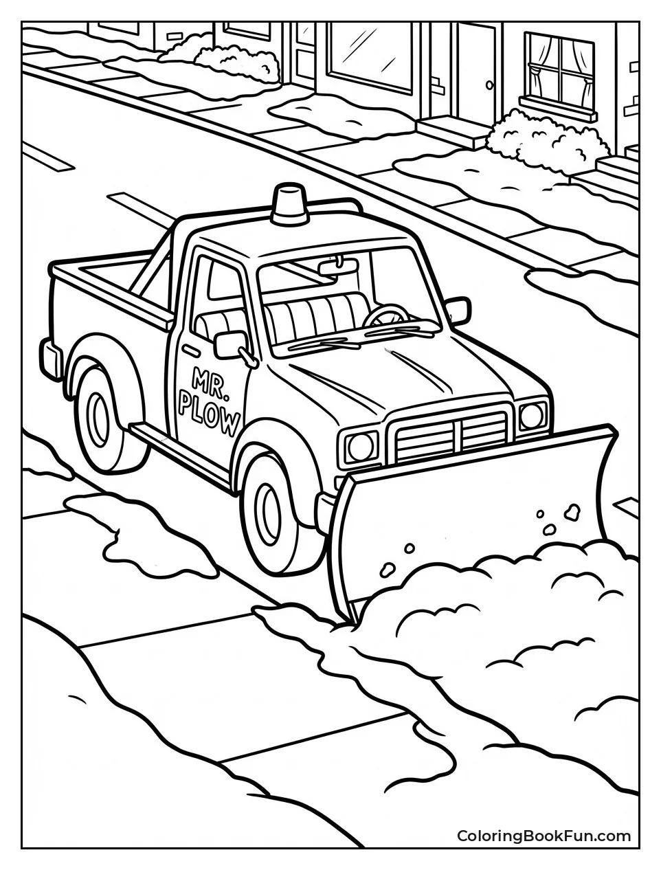 Mr Plow Truck Clears Snow