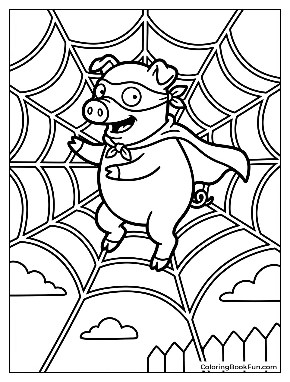 Spider Pig Dances on Web