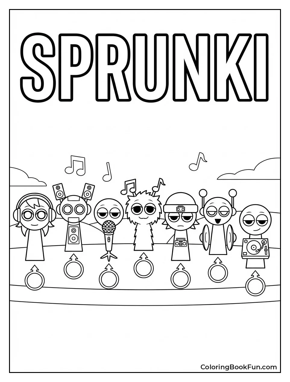 Sprunki Choir Lineup Stands