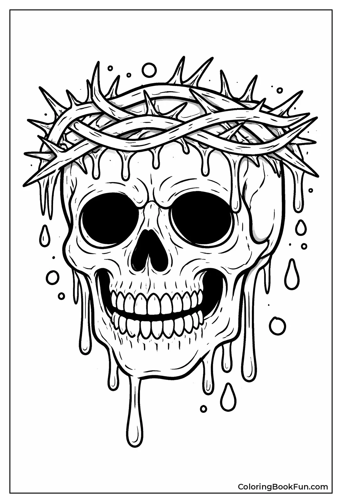 Skull Crowned by Thorny Vines