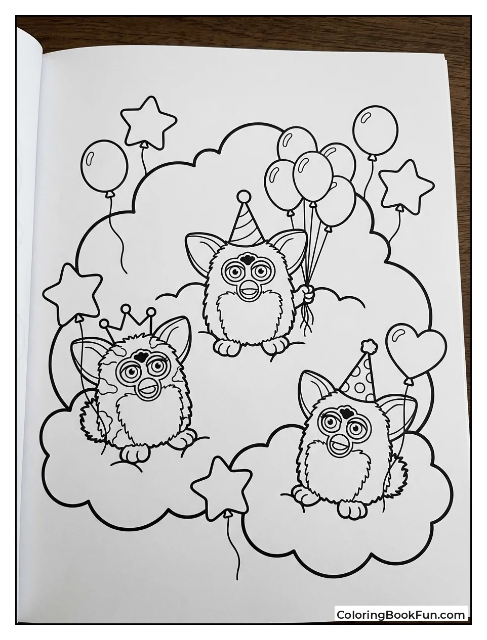 Three Furbys Party Hats