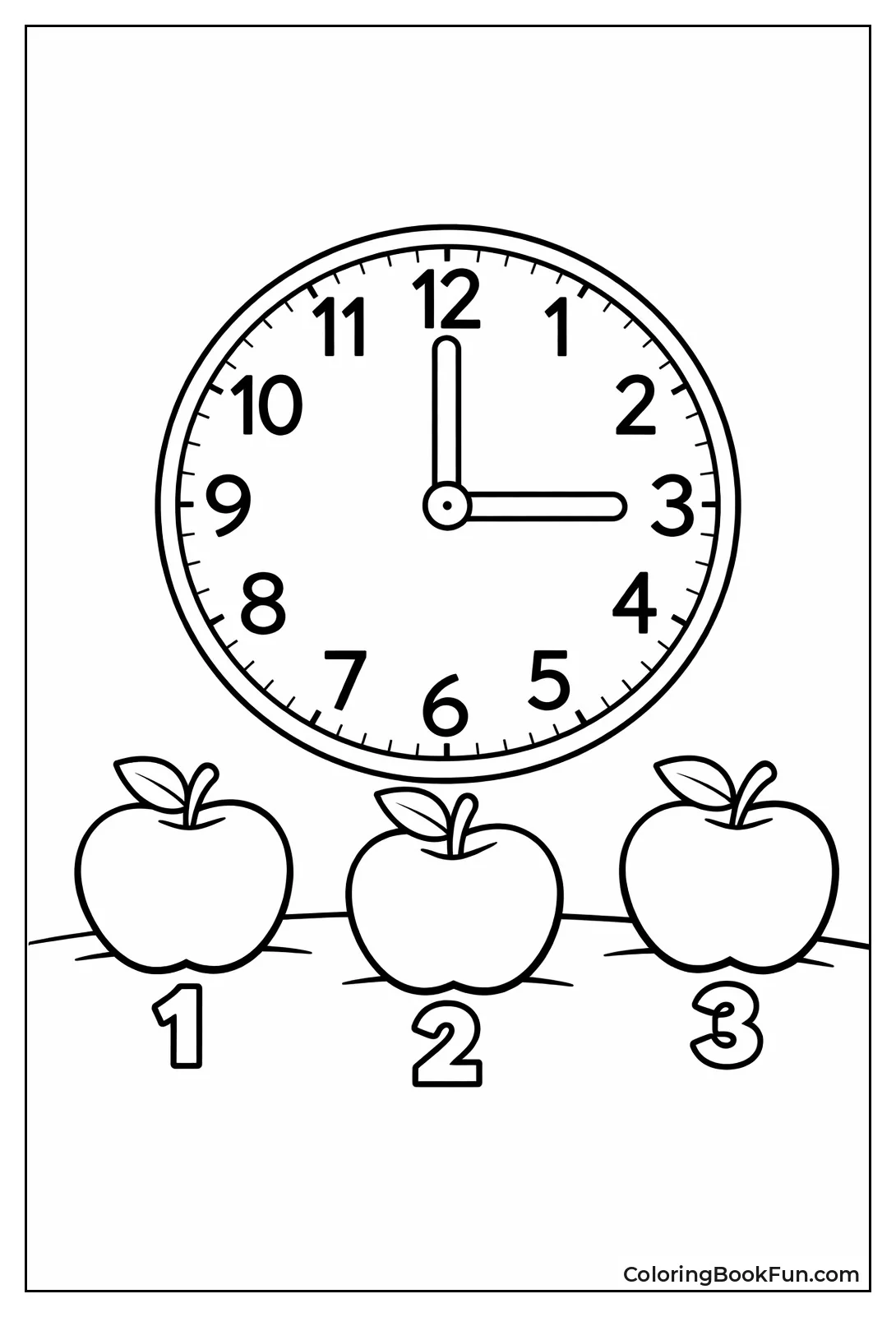 Clock with Three Apples