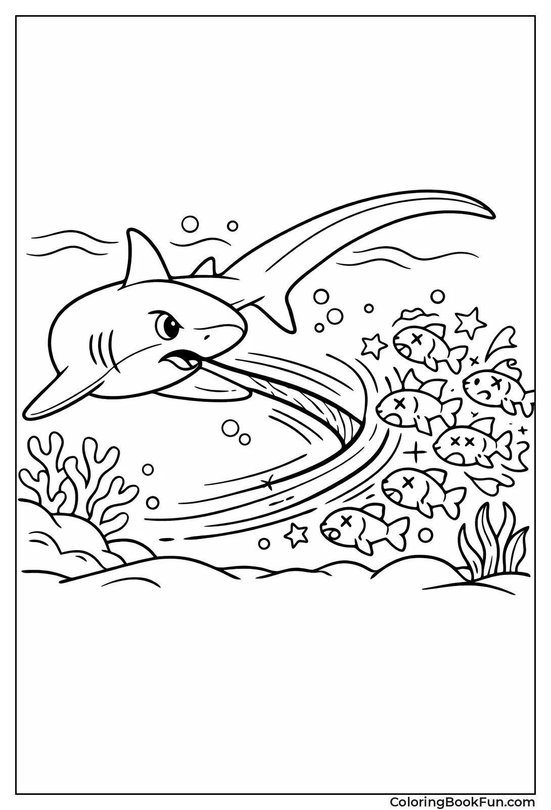 Thresher Shark Whipping Tail