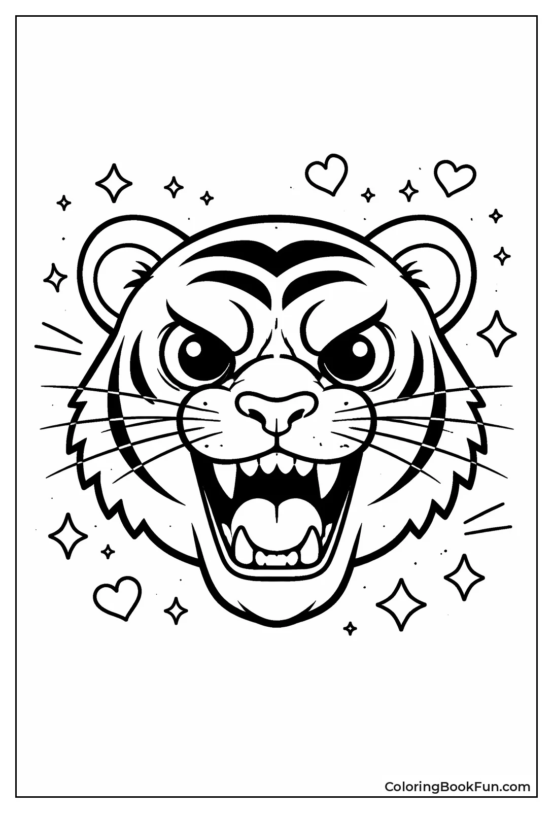 Fierce Tiger Face Stripes