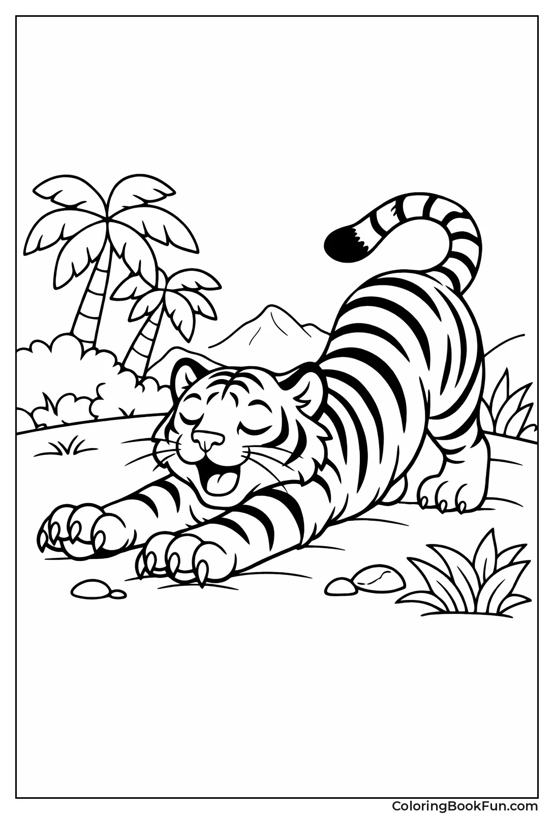 Stretching Morning Tiger