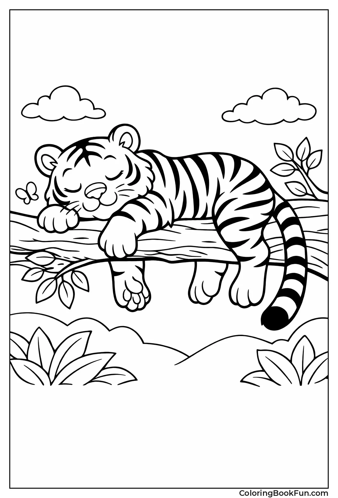 Napping Branch Tiger