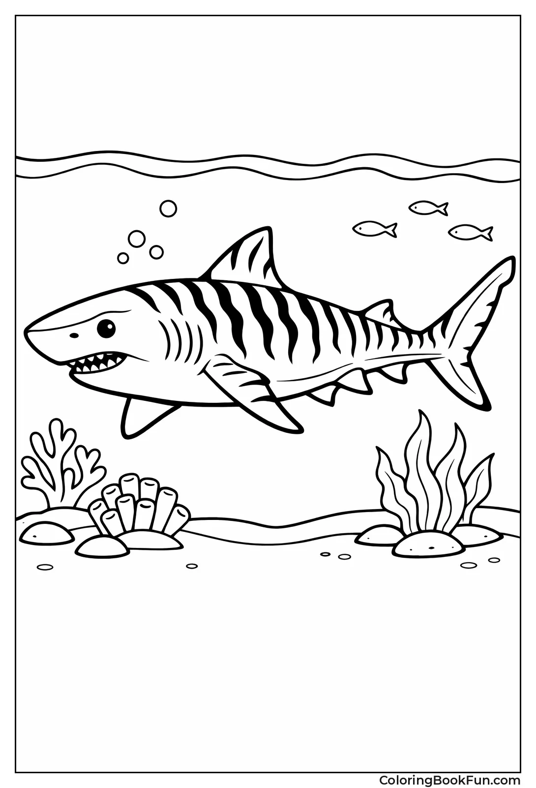 Striped Tiger Shark Cruising