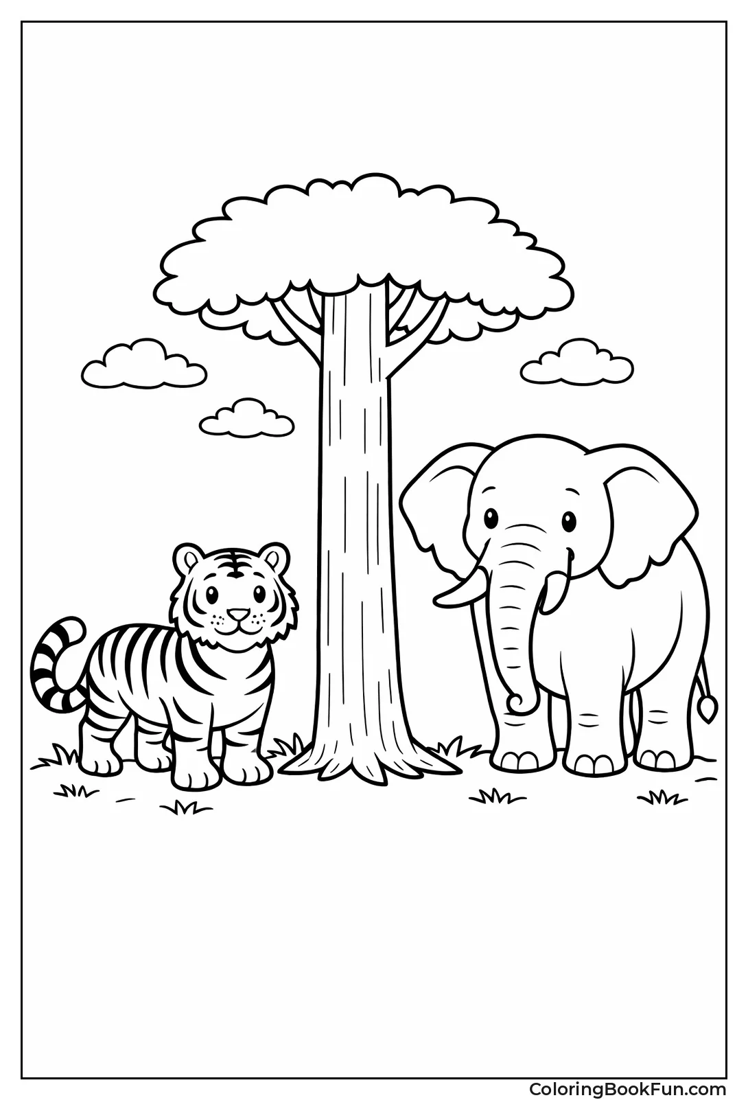 Tiger Tree Elephant