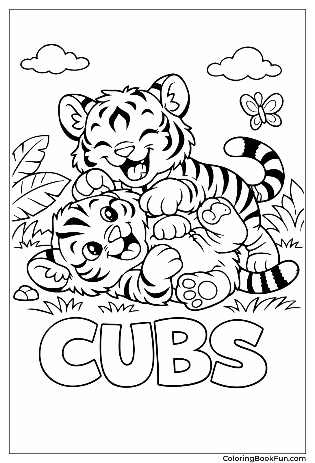 Wrestling Tiger Cubs