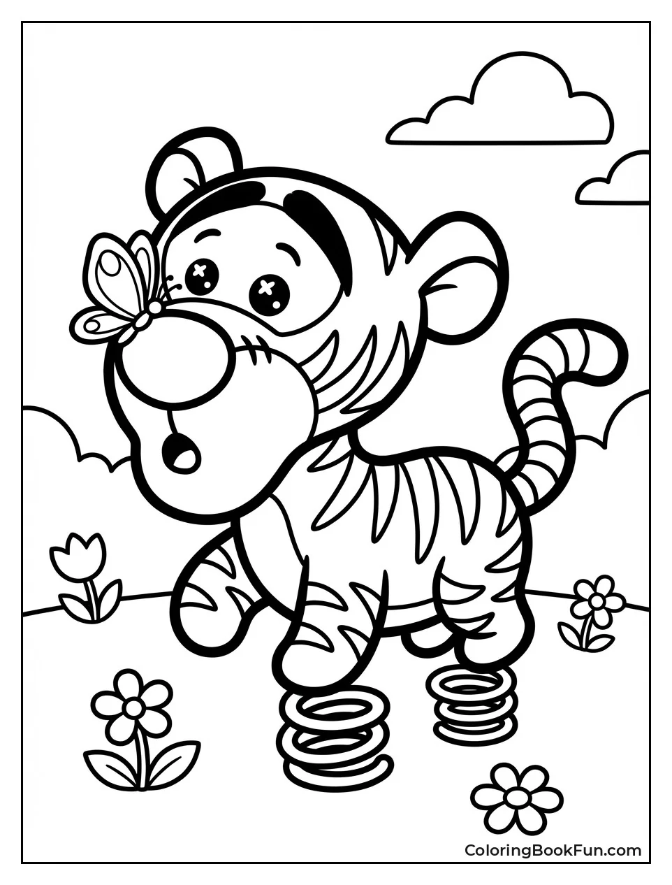 Butterfly Lands on Tigger's Nose