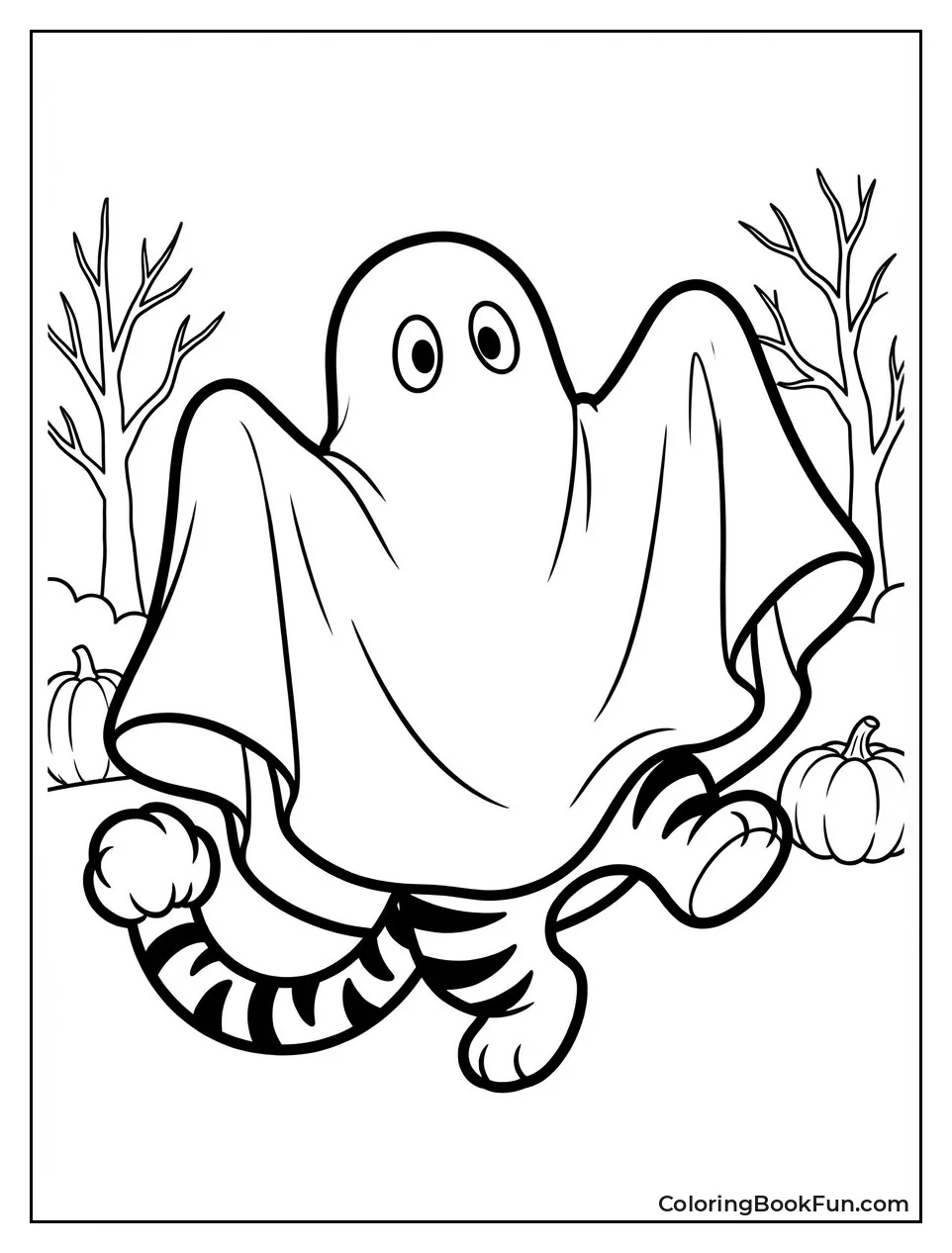 Tigger Wears Friendly Ghost Sheet