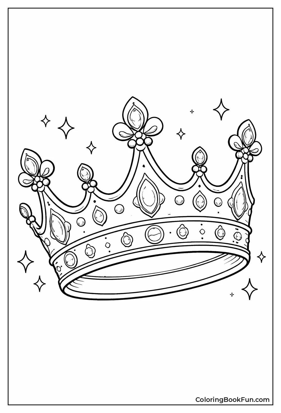 Tilted Three-Quarter Royal Crown