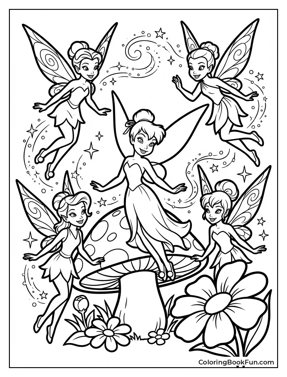 Tinkerbell with Playful Fairies