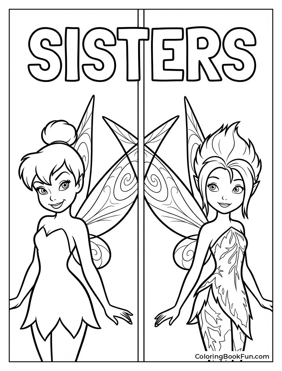 Tinkerbell and Periwinkle Wings Touching