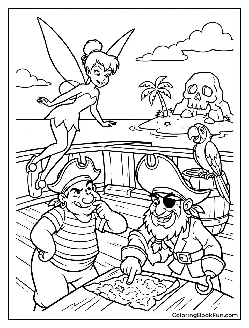 Tinkerbell Meets Mischievous Pirates