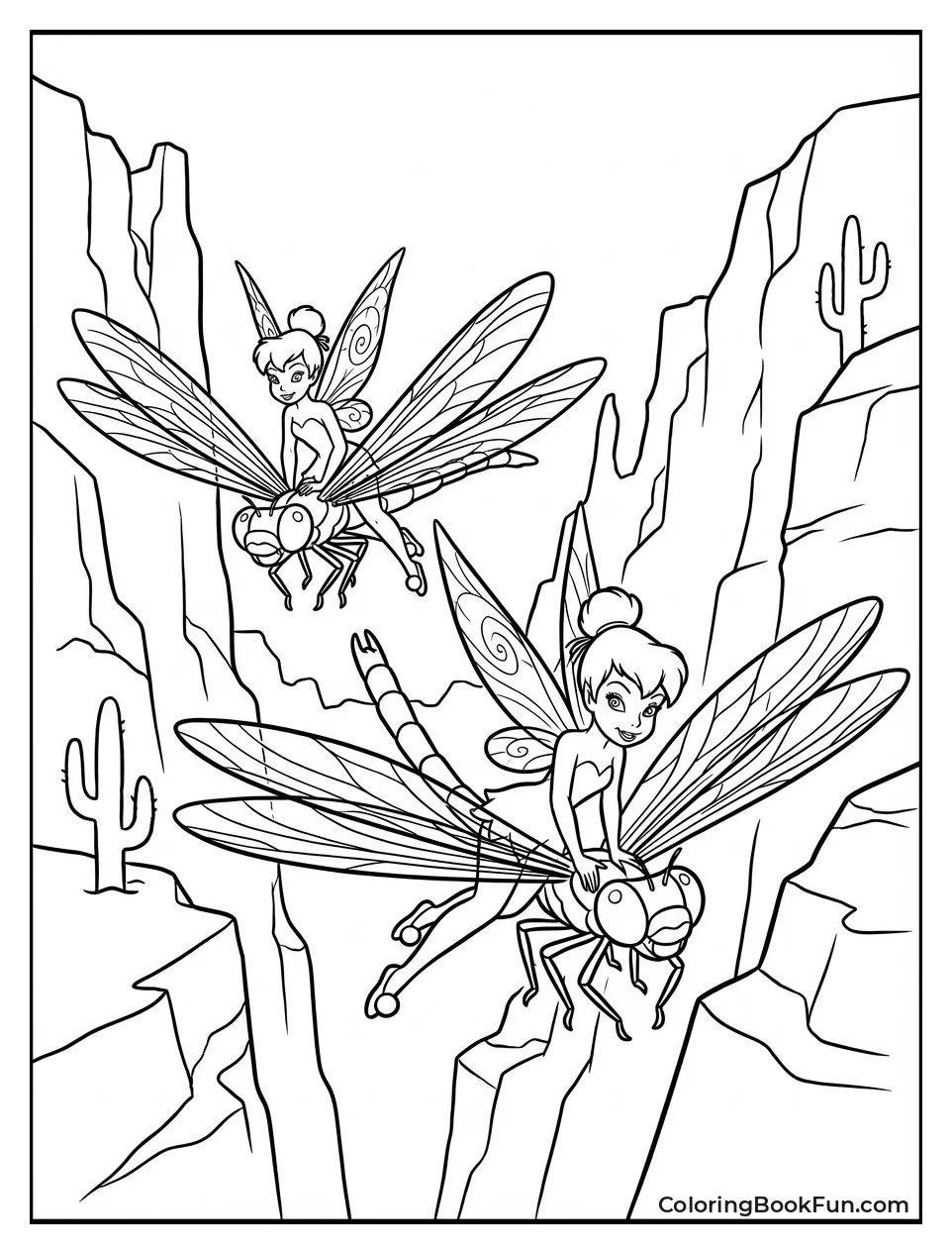 Fairies Racing Dragonflies