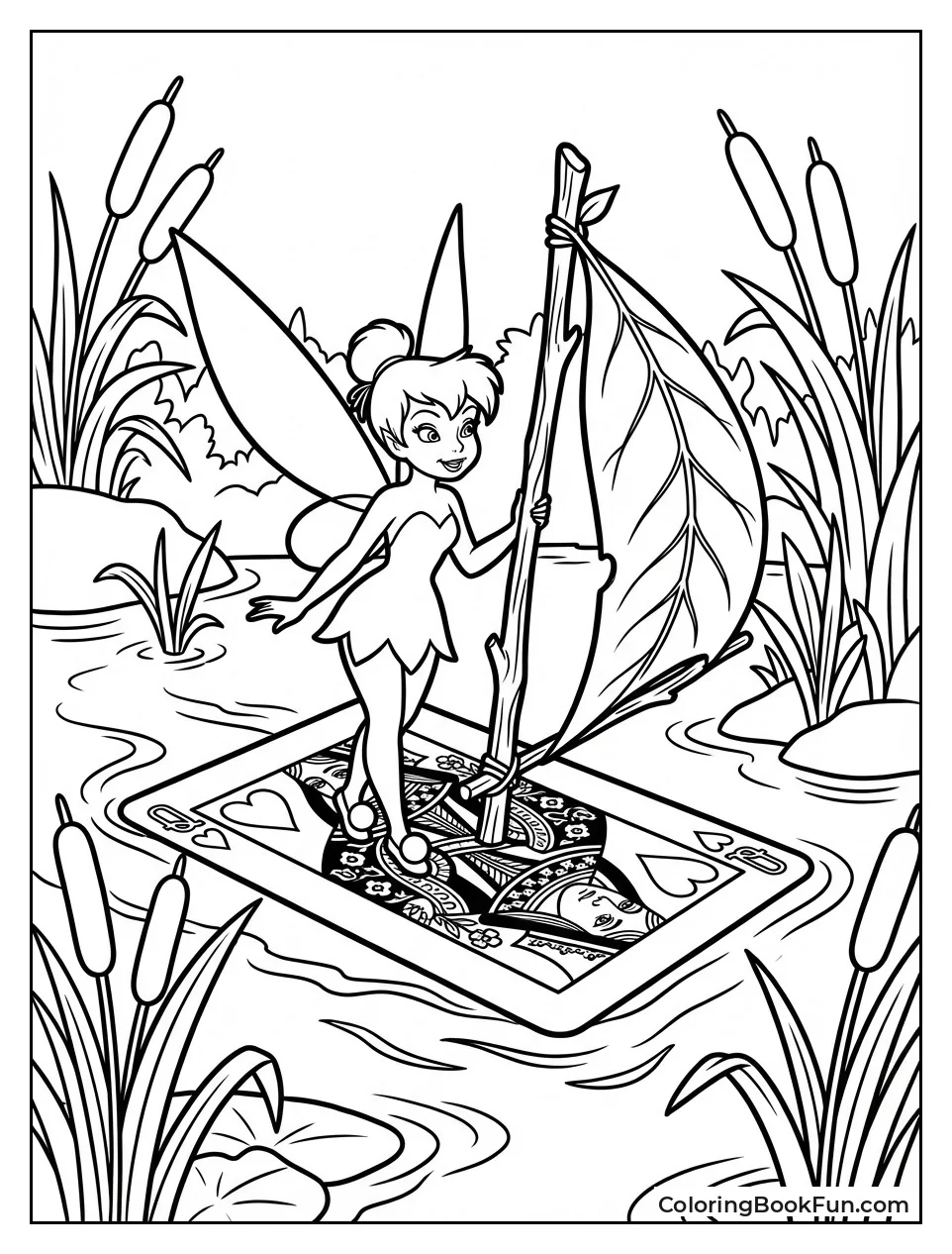 Tinkerbell Sailing Leaf Boat