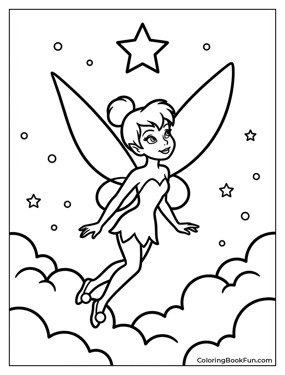 Tinkerbell Flying to Star
