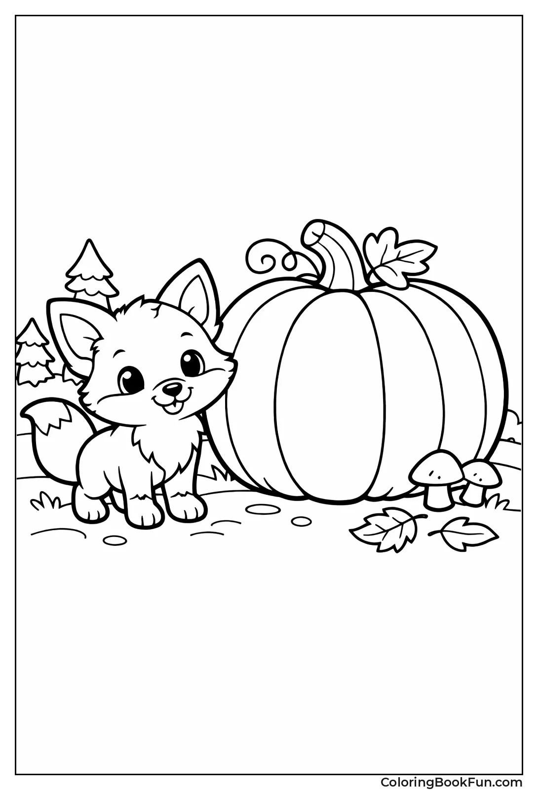 Tiny Fox by Giant Pumpkin