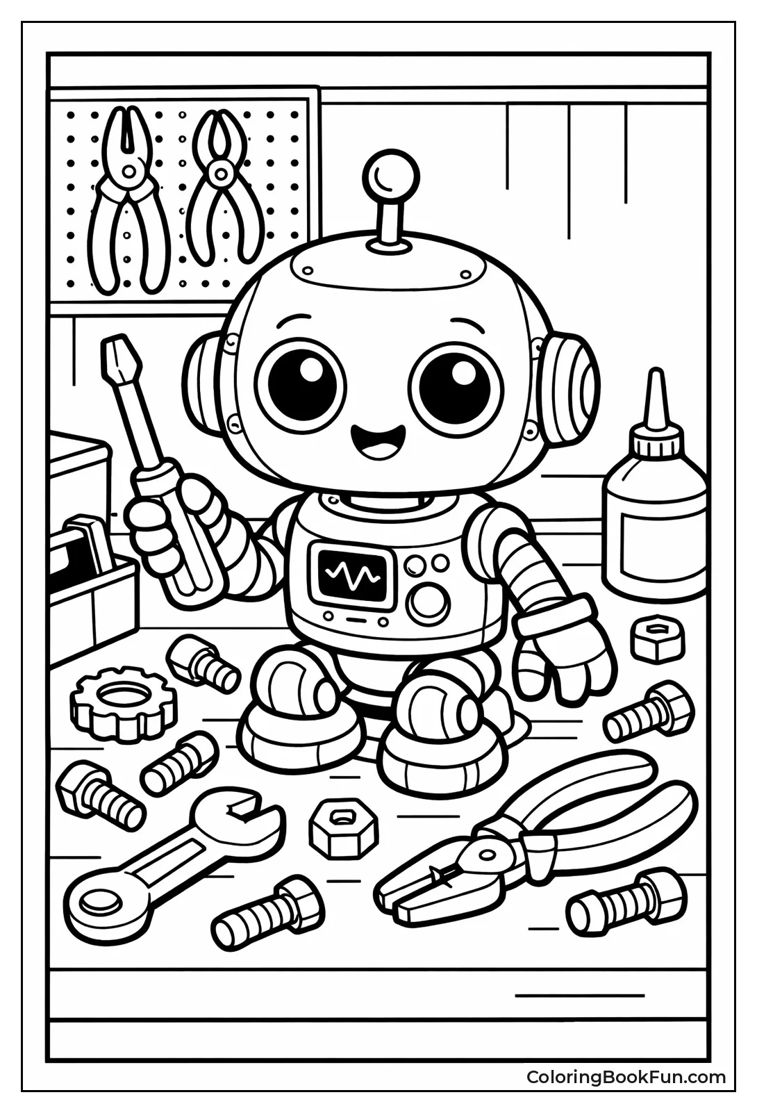 Small Robot with Tools