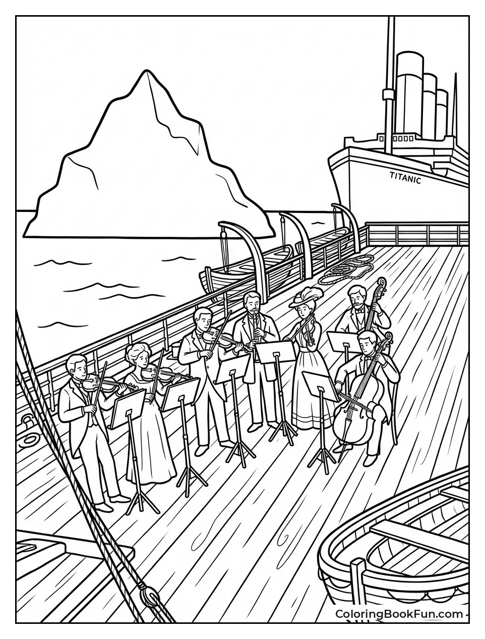 Band Playing on Deck